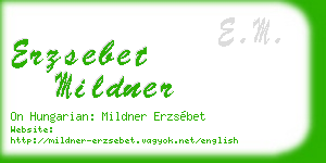 erzsebet mildner business card